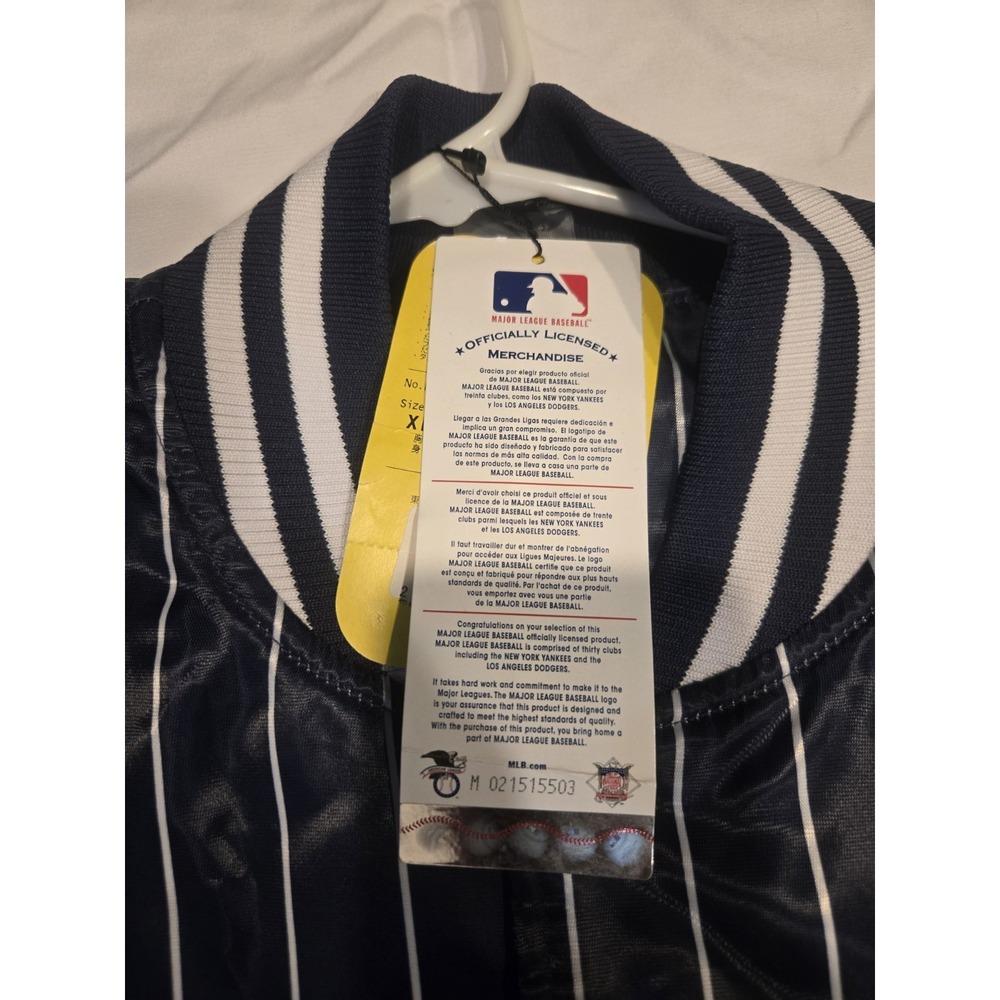 Vintage Majestic New York Yankees Japan Exclusive Satin Pinstripe Jacket XL NWT - Picture 10 of 16